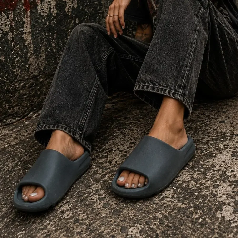 Adidas Yeezy Charcoal Slides Size 10